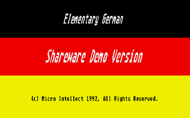 Elementary German