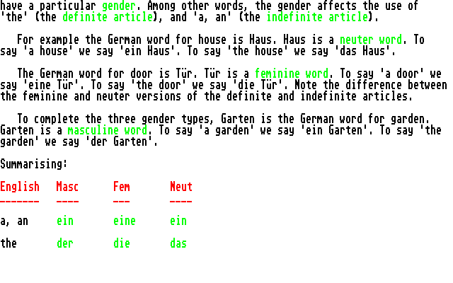 Elementary German