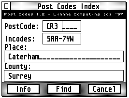 Post Codes Index