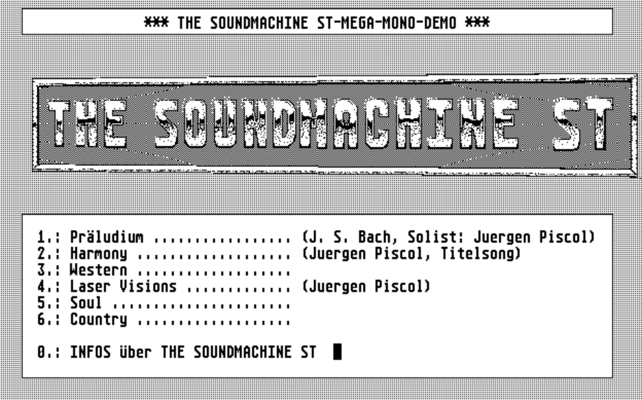 The Soundmachine ST Mega-Mono-Demo