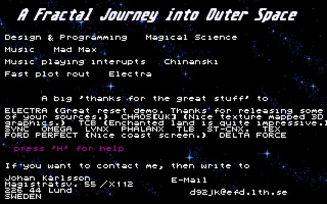 A Fractal Journey into Outer Space