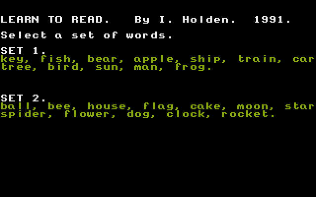 Learn to Read