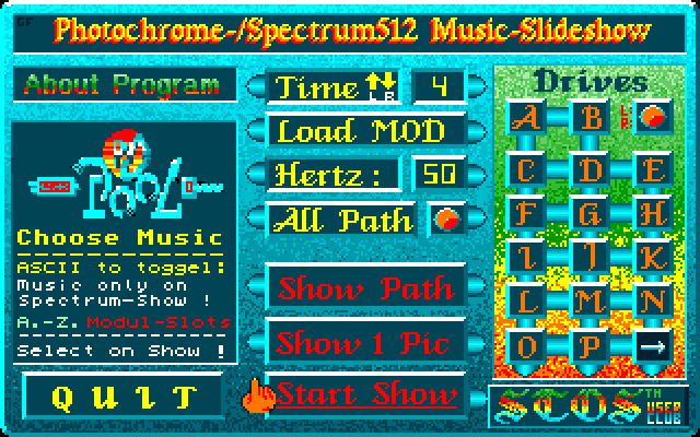Photochrome/Spectrum 512 Music-Slideshow