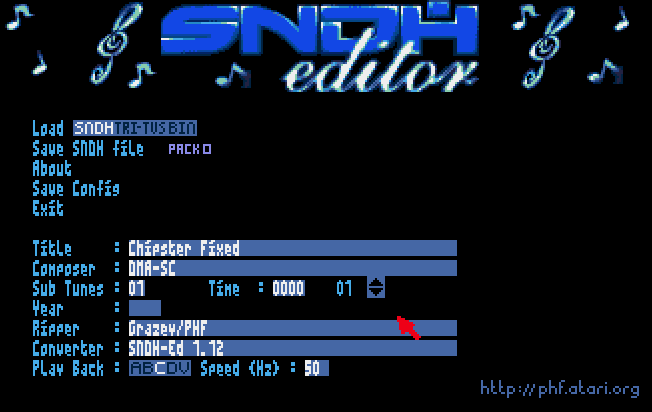 SNDH Editor
