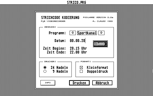 Strichcode (STRICO)