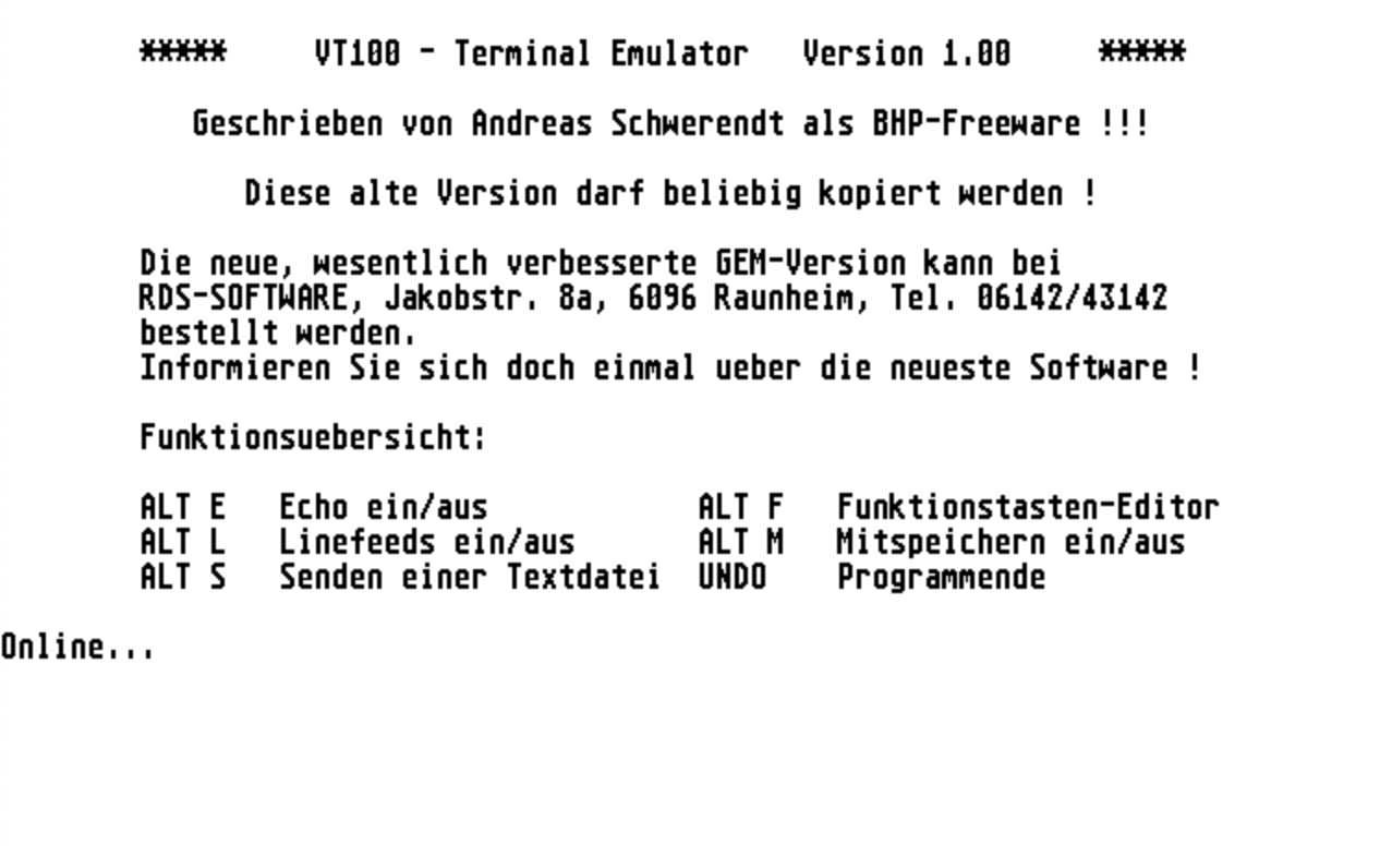 free mac vt100 emulator